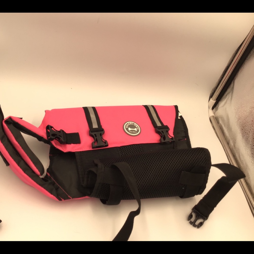 Vivaglory Ripstop Dog Life Jackets Buoyancy Pink